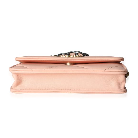 Chanel Light Orange Quilted Lambskin Chanel 19 Mini Flap Bag - Picture 5 of 8